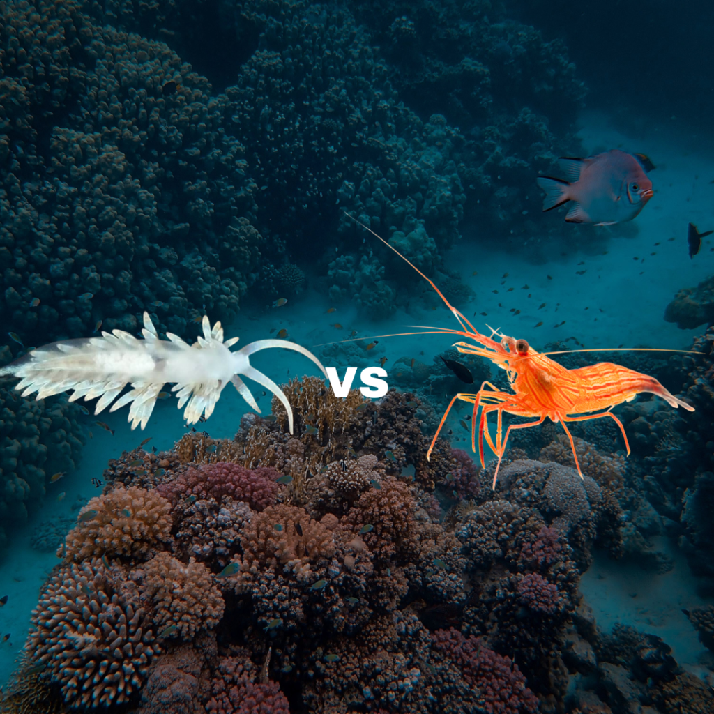 Berghia nudibranch vs Aiptasia eating peppermint shrimp